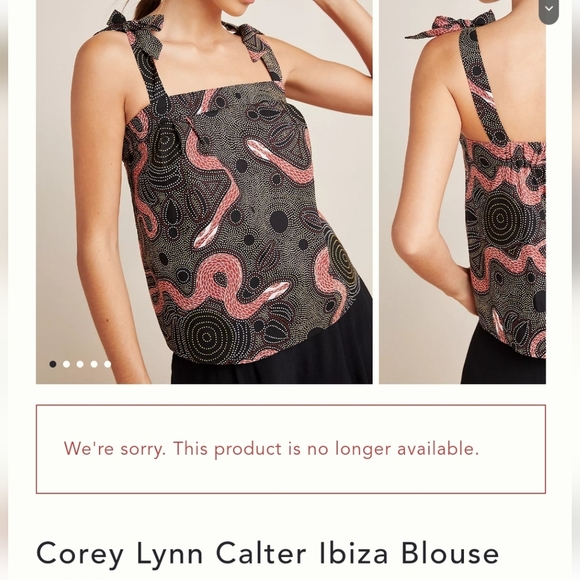 Anthropologie Corey Lynn Calter "Ibiza blouse" halter style. Snake. Bow. Size M. - Picture 3 of 12